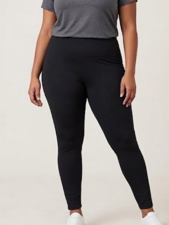 a new day Pants - A New Day Black High Rise Leggings Women's Stretch Comfy Basic Size 1X
